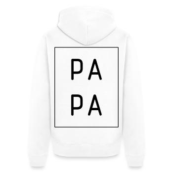 father - Unisex Premium Organic Zip Hoodie - white - Back - Thijin (182cm)