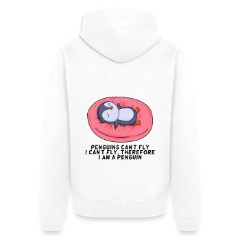 manchot - Veste à capuche bio Premium Unisexe - blanc - Dos - Thijin (182cm)