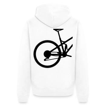 Mountain bike rear - Unisex Premium Organic Zip Hoodie - white - Back - Thijin (182cm)