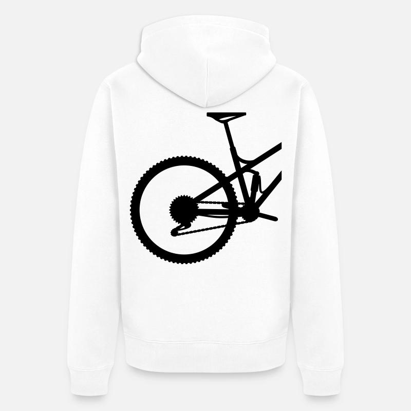 VTT arrière - Veste à capuche bio Premium Unisexe - blanc