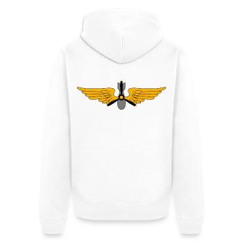 Pilotes militaires - Veste à capuche bio Premium Unisexe - blanc - Dos - Thijin (182cm)