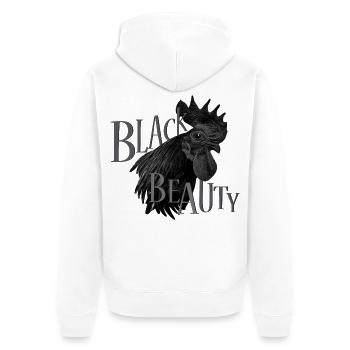 Beauté noire - Veste à capuche bio Premium Unisexe - blanc - Dos - Thijin (182cm)