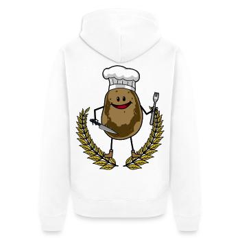Patate cuisine cuisine restaurant - Veste à capuche bio Premium Unisexe - blanc - Dos - Thijin (182cm)