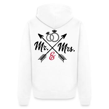 M. Et Mme. - Veste à capuche bio Premium Unisexe - blanc - Dos - Thijin (182cm)