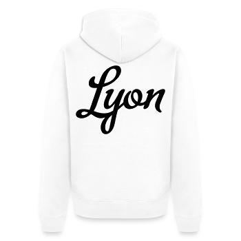 Lyon - Veste à capuche bio Premium Unisexe - blanc - Dos - Thijin (182cm)