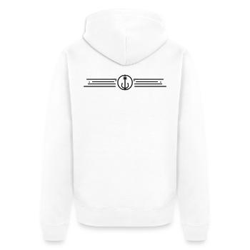 Ancre ligne lignes de symbole décoration - Veste à capuche bio Premium Unisexe - blanc - Dos - Thijin (182cm)