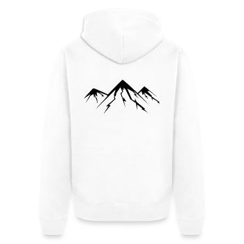 Mountain Mountains - Unisex Premium Organic Zip Hoodie - white - Back - Thijin (182cm)