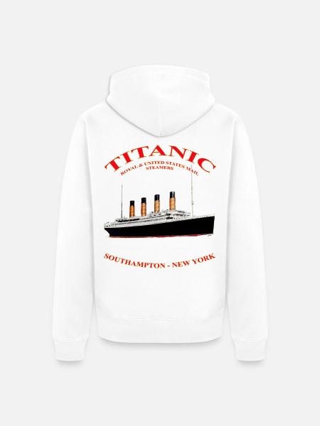 TITANIC COLLECTION KREATION Louis RUNEMBERG ©Adagp - Unisex Premium Bio Zip Hoodie - Weiß