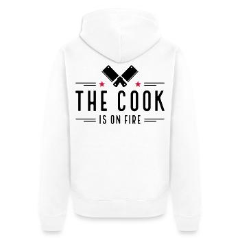 Cook - Unisex Premium Organic Zip Hoodie - white - Back - Thijin (182cm)