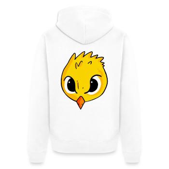 chick - Unisex Premium Organic Zip Hoodie - white - Back - Thijin (182cm)