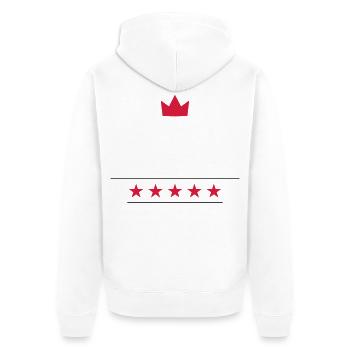 -starred chef - Unisex Premium Organic Zip Hoodie - white - Back - Thijin (182cm)