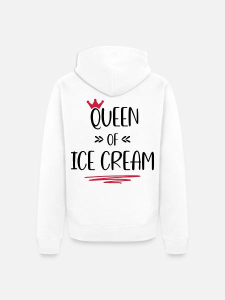 ice cream - Unisex Premium Organic Zip Hoodie - white
