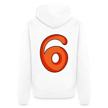 Numéro 6 - Veste à capuche bio Premium Unisexe - blanc - Dos - Thijin (182cm)
