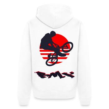 Le BMX - Veste à capuche bio Premium Unisexe - blanc - Dos - Thijin (182cm)