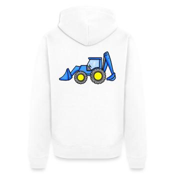 Chantier de chantier de dragage - Veste à capuche bio Premium Unisexe - blanc - Dos - Thijin (182cm)