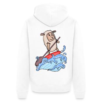 SUP - Stand Up Paddling Paddleboard - Veste à capuche bio Premium Unisexe - blanc - Dos - Thijin (182cm)