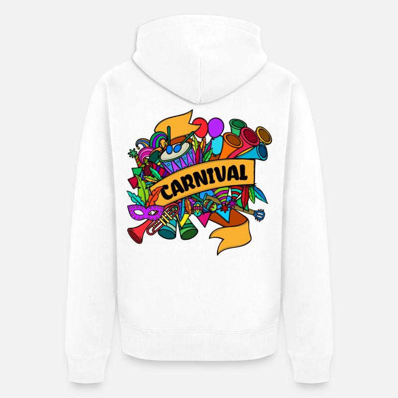 Carnaval Masques Carnaval défilé - Veste à capuche bio Premium Unisexe - blanc