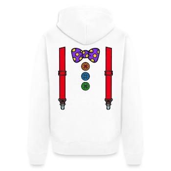 Costume clown carnaval carnaval - Veste à capuche bio Premium Unisexe - blanc - Dos - Thijin (182cm)