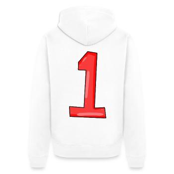 1 - Veste à capuche bio Premium Unisexe - blanc - Dos - Thijin (182cm)