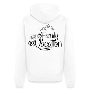 Holidays with the family - Unisex Premium Organic Zip Hoodie - white - Back - Thijin (182cm)