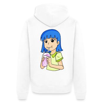 Anime fille avec bubble tea - Veste à capuche bio Premium Unisexe - blanc - Dos - Thijin (182cm)
