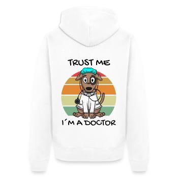 Vétérinaire vétérinaire vétérinaire cadeau - Veste à capuche bio Premium Unisexe - blanc - Dos - Thijin (182cm)