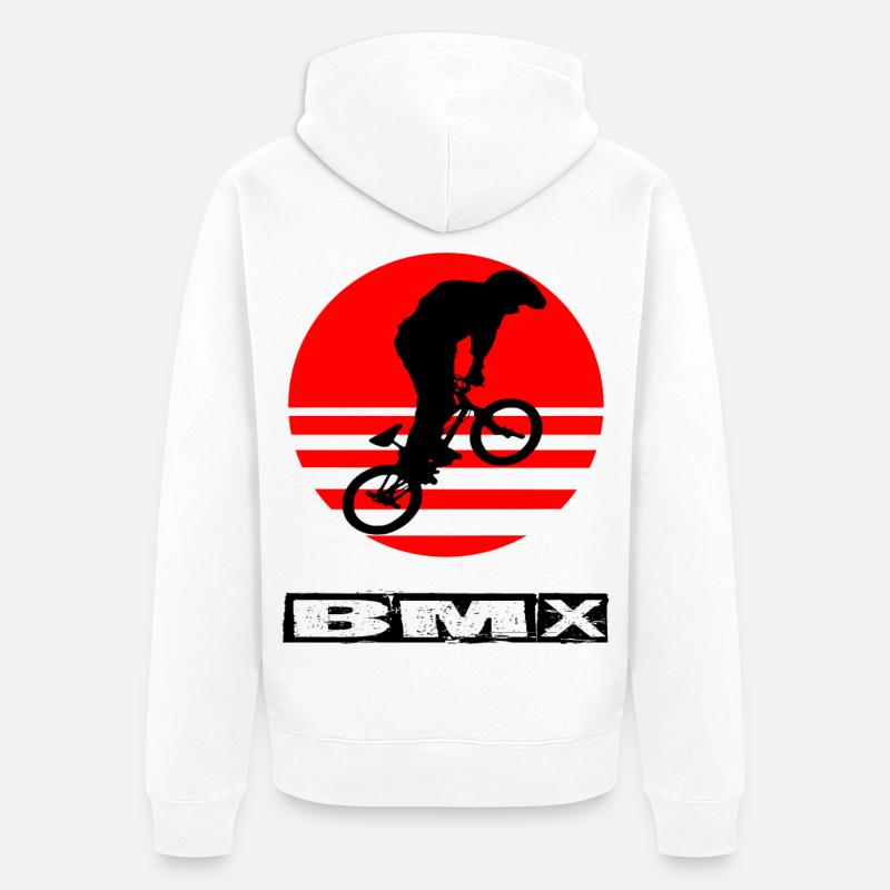 BMX - Veste à capuche bio Premium Unisexe - blanc