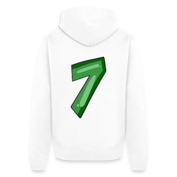7 - Veste à capuche bio Premium Unisexe - blanc - Dos - Thijin (182cm)