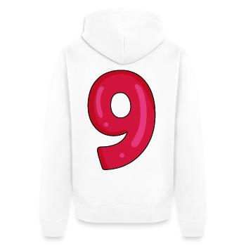 9 - Veste à capuche bio Premium Unisexe - blanc - Dos - Thijin (182cm)