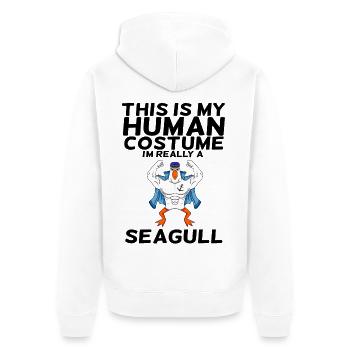 La mouette - Veste à capuche bio Premium Unisexe - blanc - Dos - Thijin (182cm)