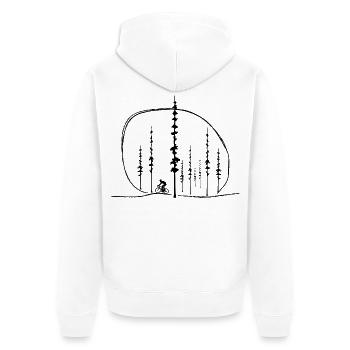 Bike Fans Bergen Tour Nature Sport Gift Idea - Unisex Premium Organic Zip Hoodie - white - Back - Thijin (182cm)