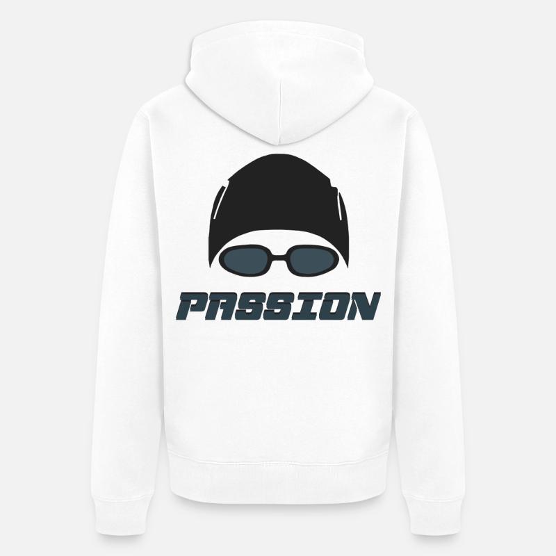 Swimming - Veste à capuche bio Premium Unisexe - blanc
