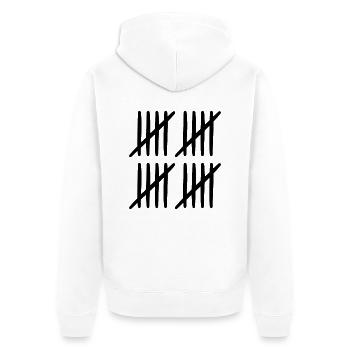 20. Geburtstag Strichliste 20 Jahre alt - Unisex Premium Bio Zip Hoodie - Weiß - Hinten - Thijin (182cm)