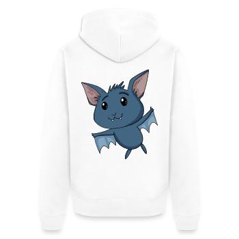 Chauve-souris - Veste à capuche bio Premium Unisexe - blanc - Dos - Thijin (182cm)