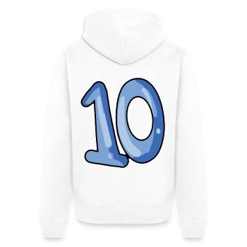 10 - Veste à capuche bio Premium Unisexe - blanc - Dos - Thijin (182cm)