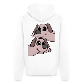 Hund hunde - Unisex Premium Bio Zip Hoodie - Weiß - Hinten - Thijin (182cm)