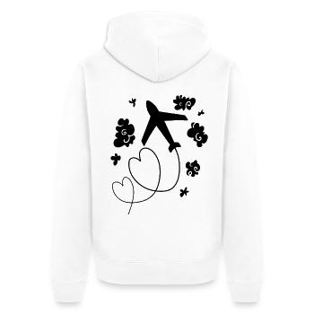 Avion - Veste à capuche bio Premium Unisexe - blanc - Dos - Thijin (182cm)