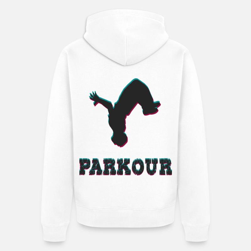 Parkour - Veste à capuche bio Premium Unisexe - blanc