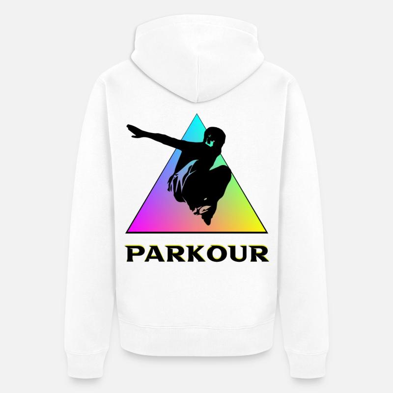 Parkour - Veste à capuche bio Premium Unisexe - blanc