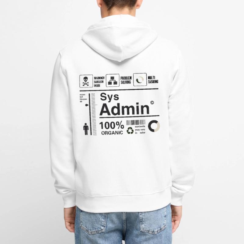 sys admin Computer Nerd pc Kit programmer Humor lo Unisex Premium Bio Zip Hoodie