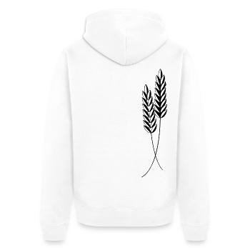 2 ears of corn - Unisex Premium Organic Zip Hoodie - white - Back - Thijin (182cm)