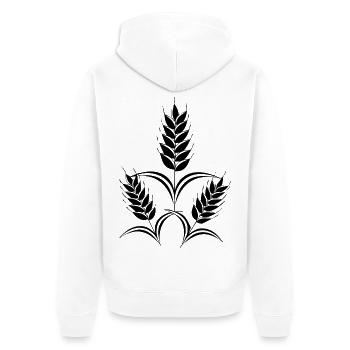 3 ears of corn - Unisex Premium Organic Zip Hoodie - white - Back - Thijin (182cm)