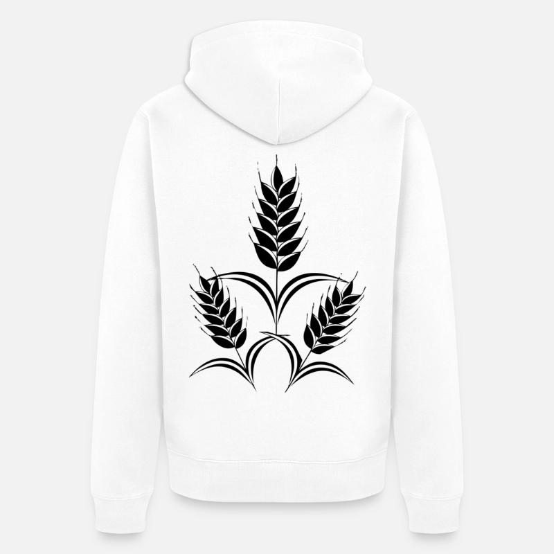 3 épis de maïs - Veste à capuche bio Premium Unisexe - blanc