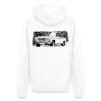 WAS 2103 Lada 1500 Schiguli - Veste à capuche bio Premium Unisexe - blanc - Dos - Thijin (182cm)