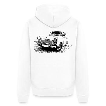 P 601 S - Unisex Premium Organic Zip Hoodie - white - Back - Thijin (182cm)