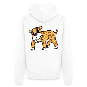 Tigre à dents de sabre - Veste à capuche bio Premium Unisexe - blanc - Dos - Thijin (182cm)