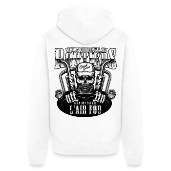 Ne vous frottez pas aux Routiers Ils ont l'air fou - Veste à capuche bio Premium Unisexe - blanc - Dos - Thijin (182cm)