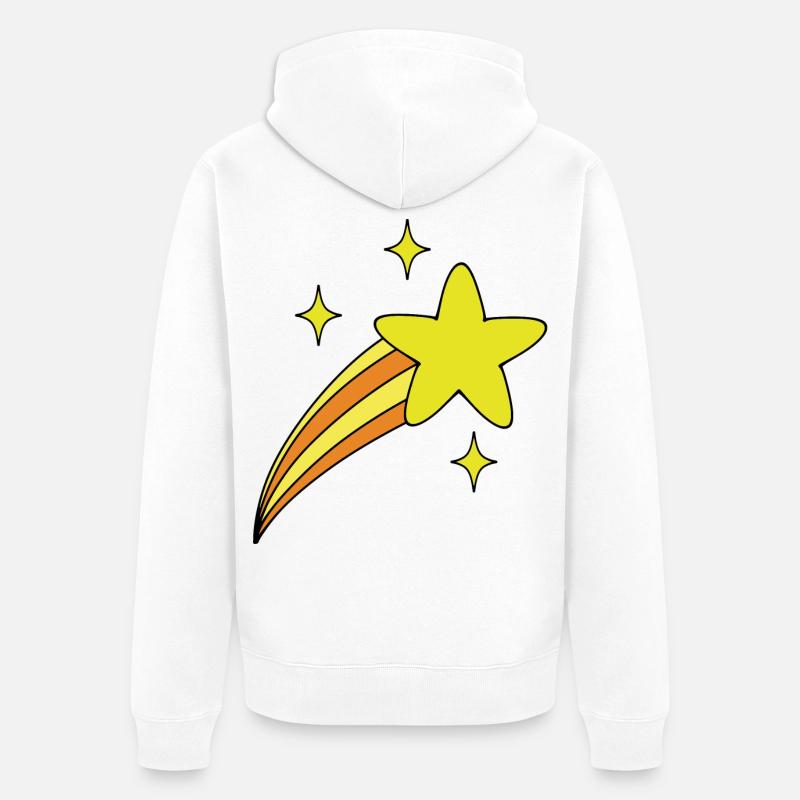 Étoile avec queue - Veste à capuche bio Premium Unisexe - blanc
