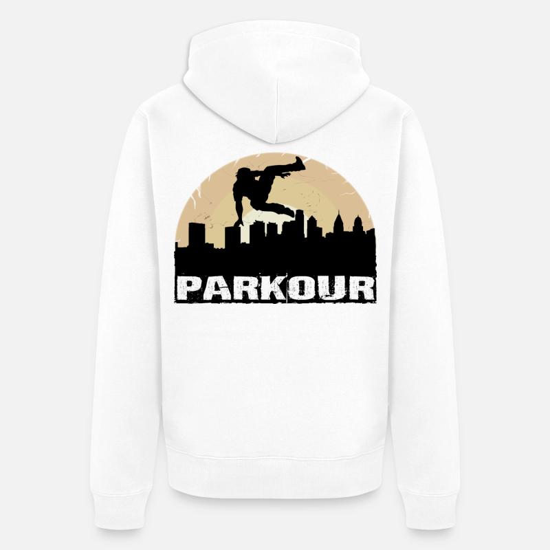 Parkour - Veste à capuche bio Premium Unisexe - blanc