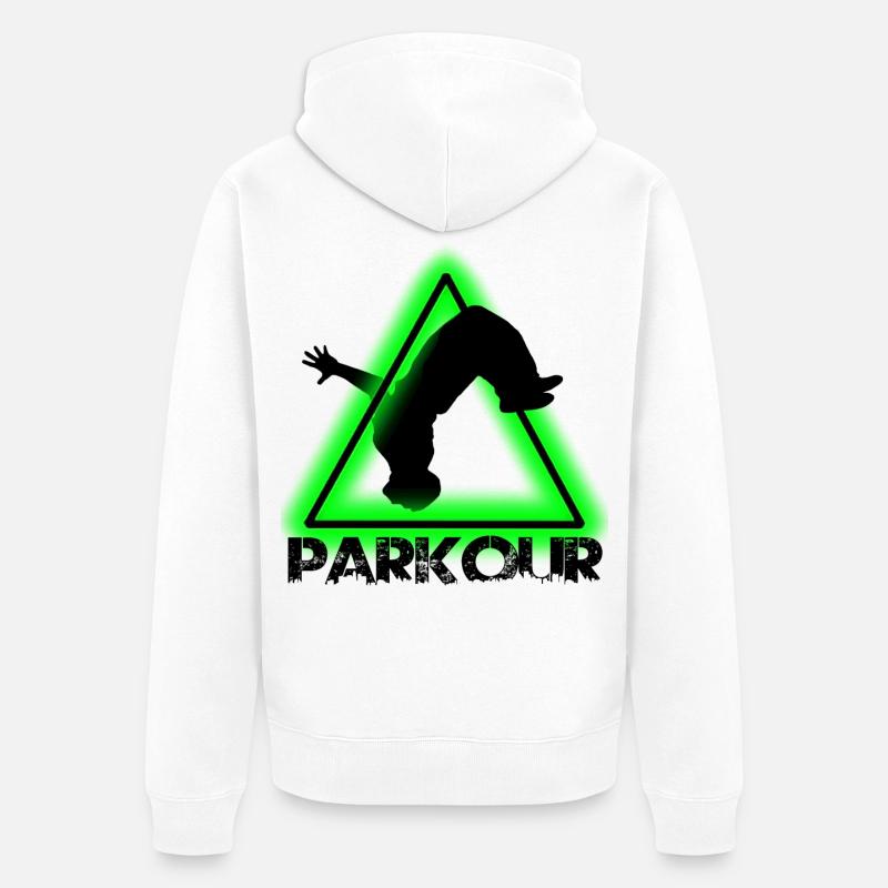 Parkour - Veste à capuche bio Premium Unisexe - blanc
